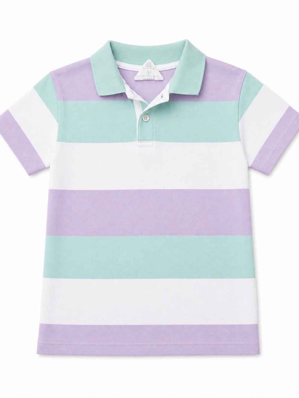 H&M Striped Polo in Mint, Lavender & White